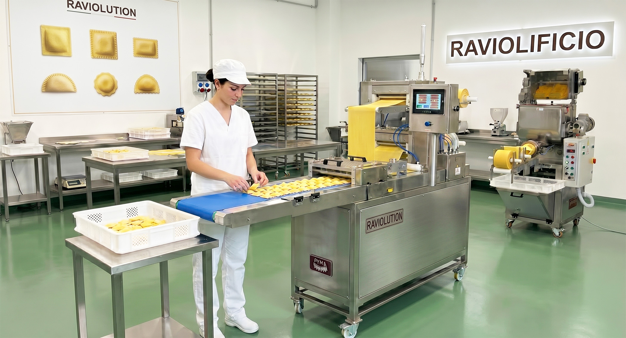 Linea produzione ravioli con Raviolution